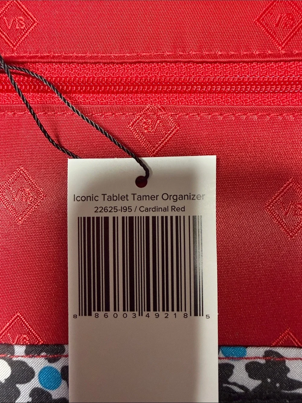 Vera Bradley Red Quilted Iconic Tablet Tamer Organizer